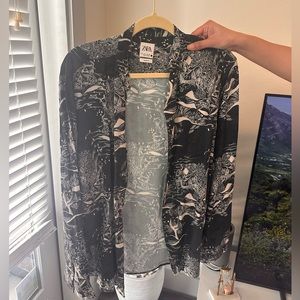 Zara shirt floral shirt.